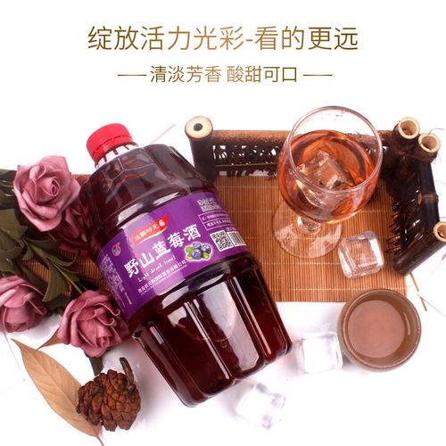 野山藍(lán)莓酒 國產(chǎn)微醺甜酒，女士低度佳飲